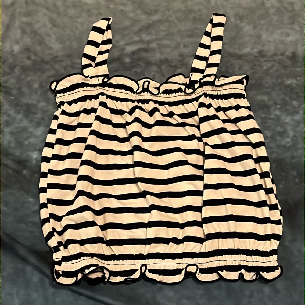 Navy striped tank top